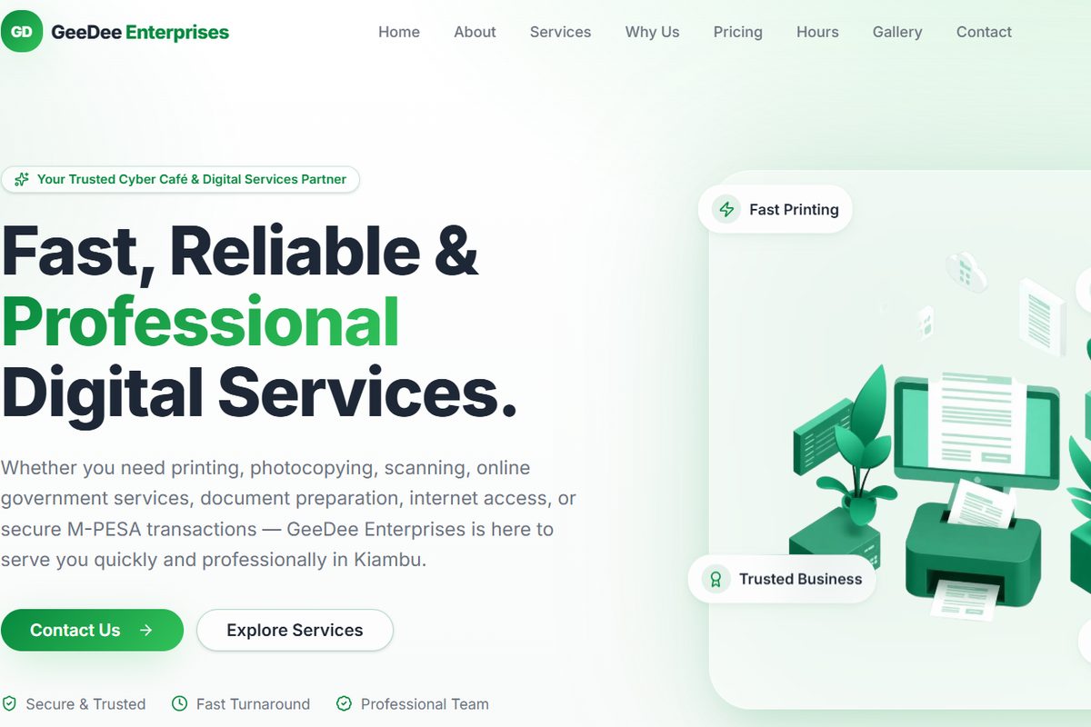 Geedee Enterprises — Business Website / E-commerce preview